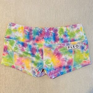 Fleo Women's Multicolor Tie-Dye Athletic Shorts